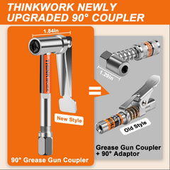 THINKWORK 360° hose swivel maintains alignment during lubrication tasks.