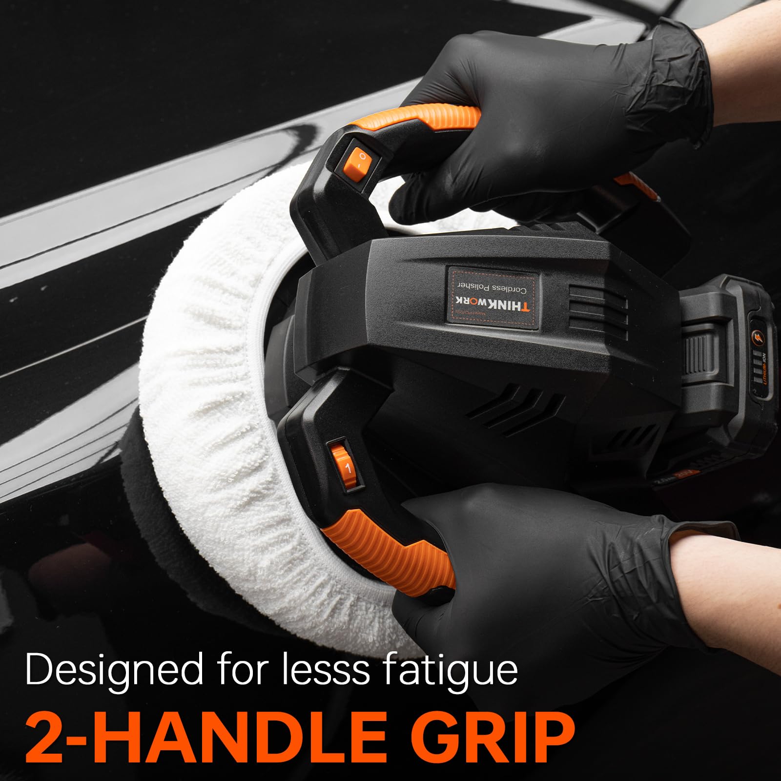 THINKWORK Buffer Polisher showing extended runtime for projects.