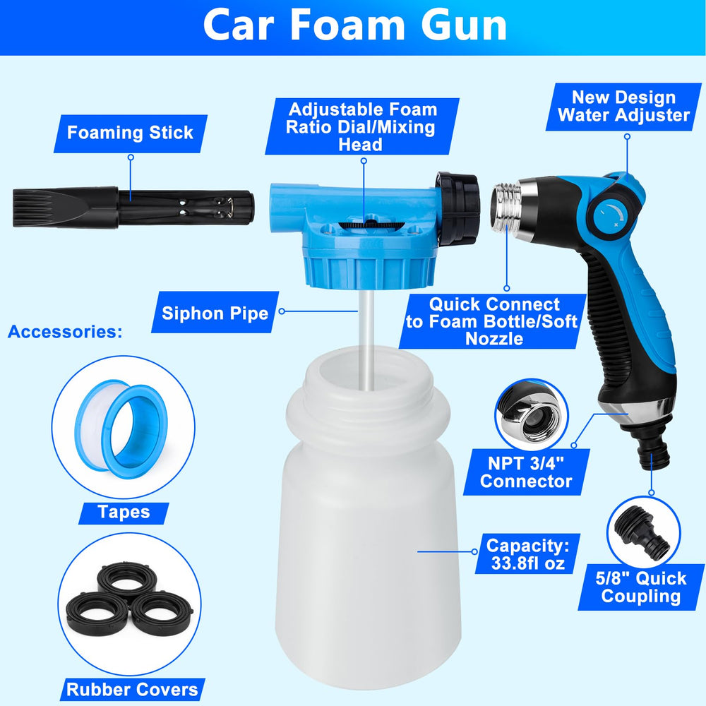 THINKWORK car wash brush-mop with adjustable length for hard-to-reach areas
