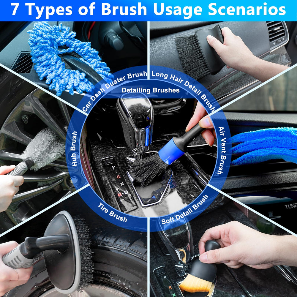THINKWORK wheel brush cleans wheels and tires in tight spaces