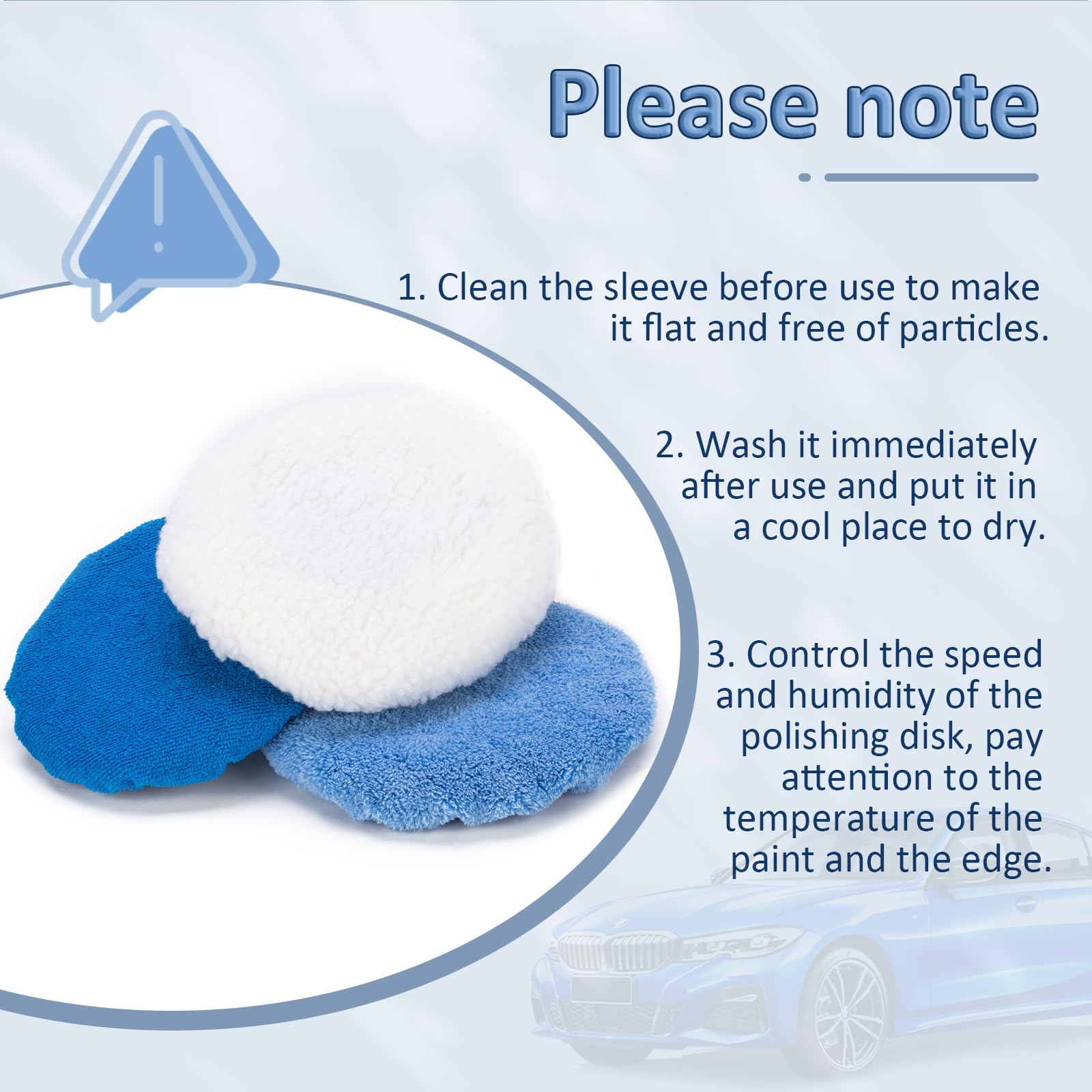 THINKWORK car wax applicator pad for even product distribution