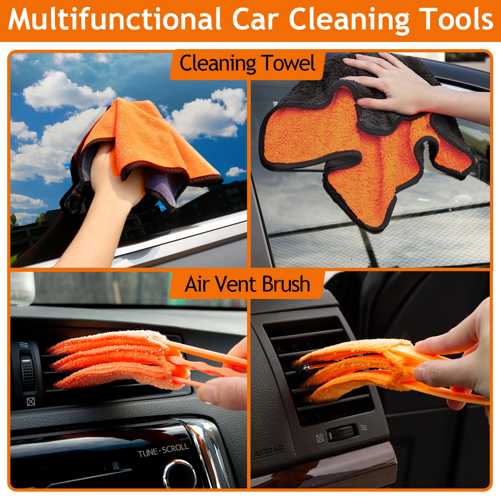 THINKWORK cleaning towel microfiber soft and lint-free for surfaces