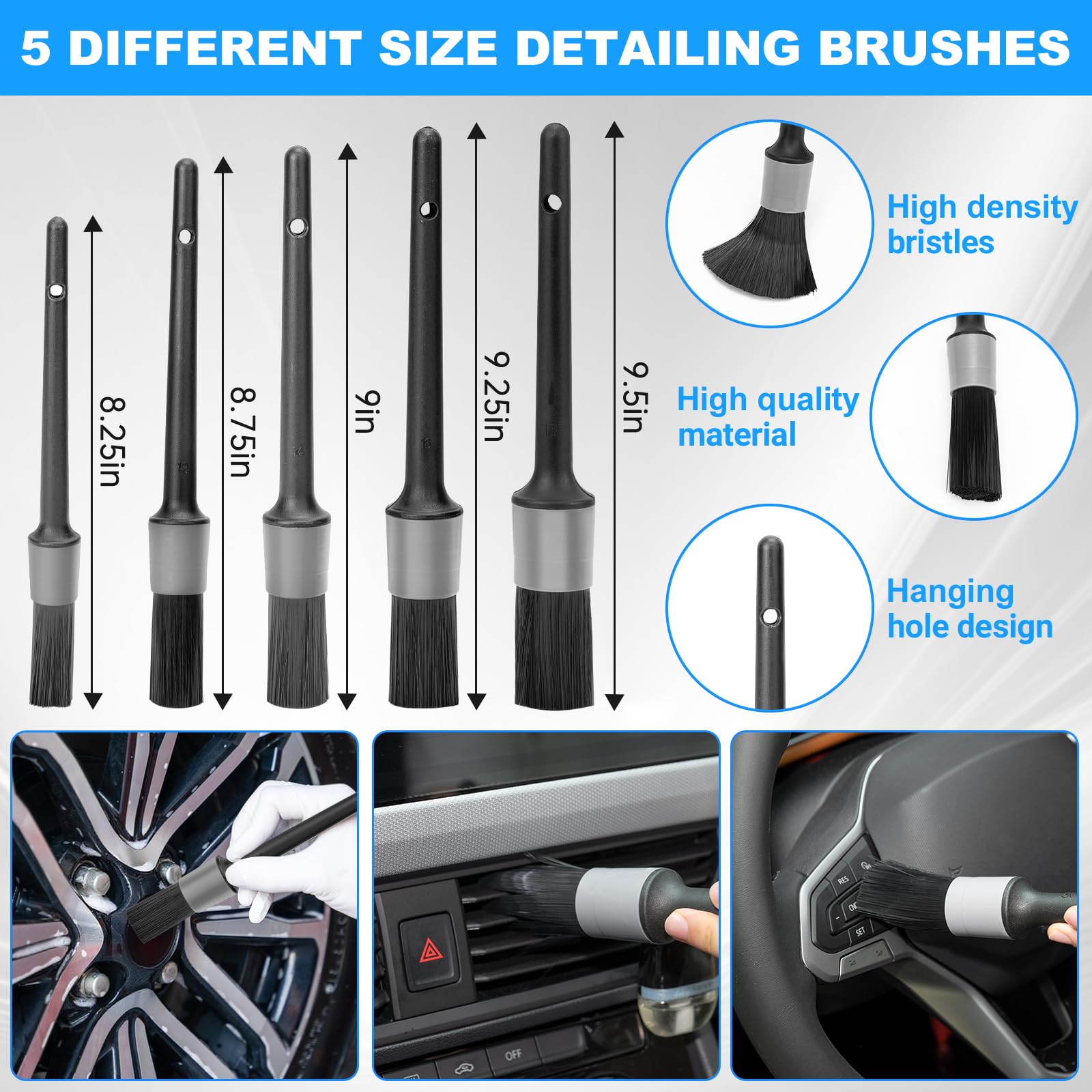 THINKWORK dashboard brush designed to dust vents and dashboards