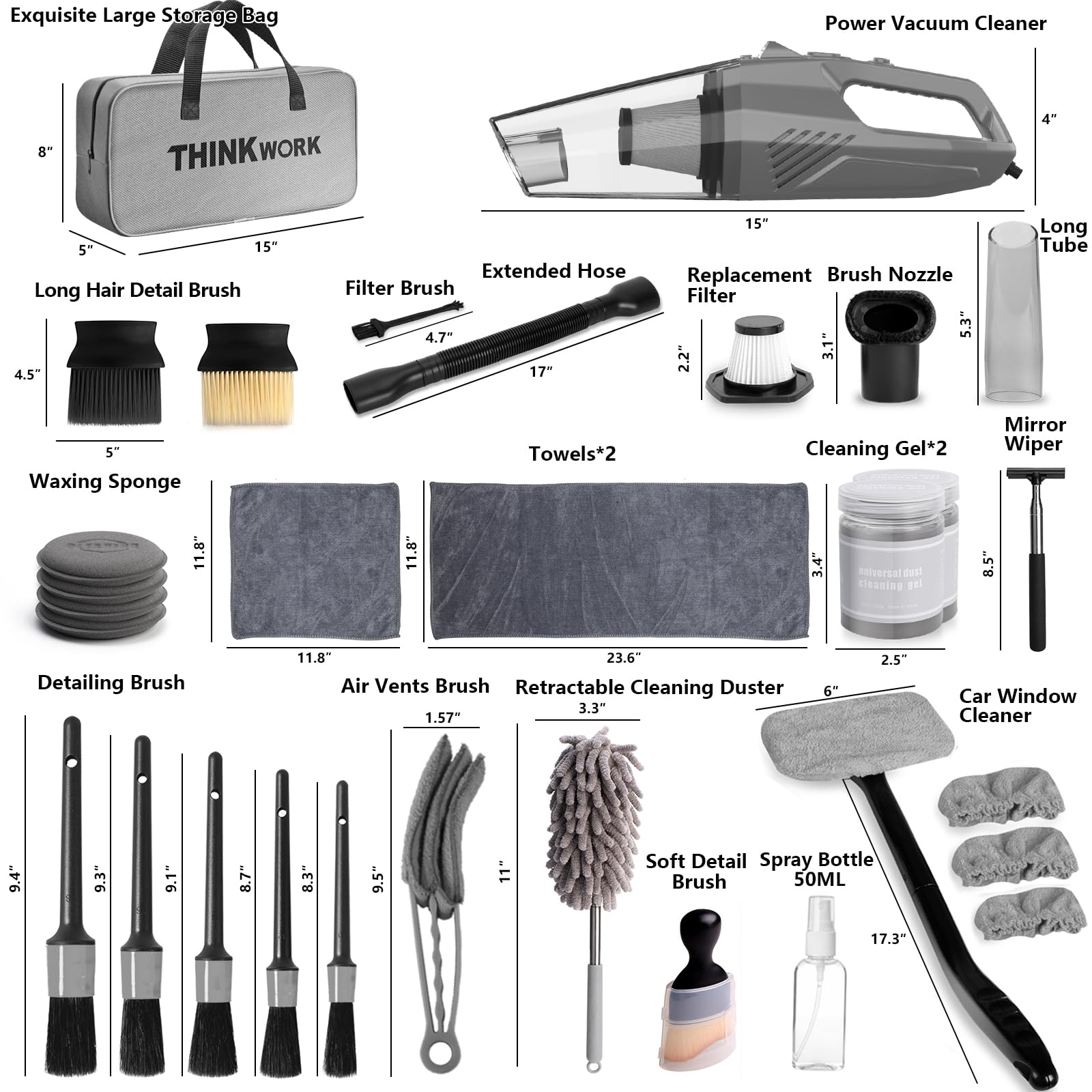 THINKWORK gray storage bag keeps all tools organized and ready