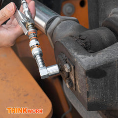 THINKWORK 12-inch spring hose extends reach during lubrication tasks