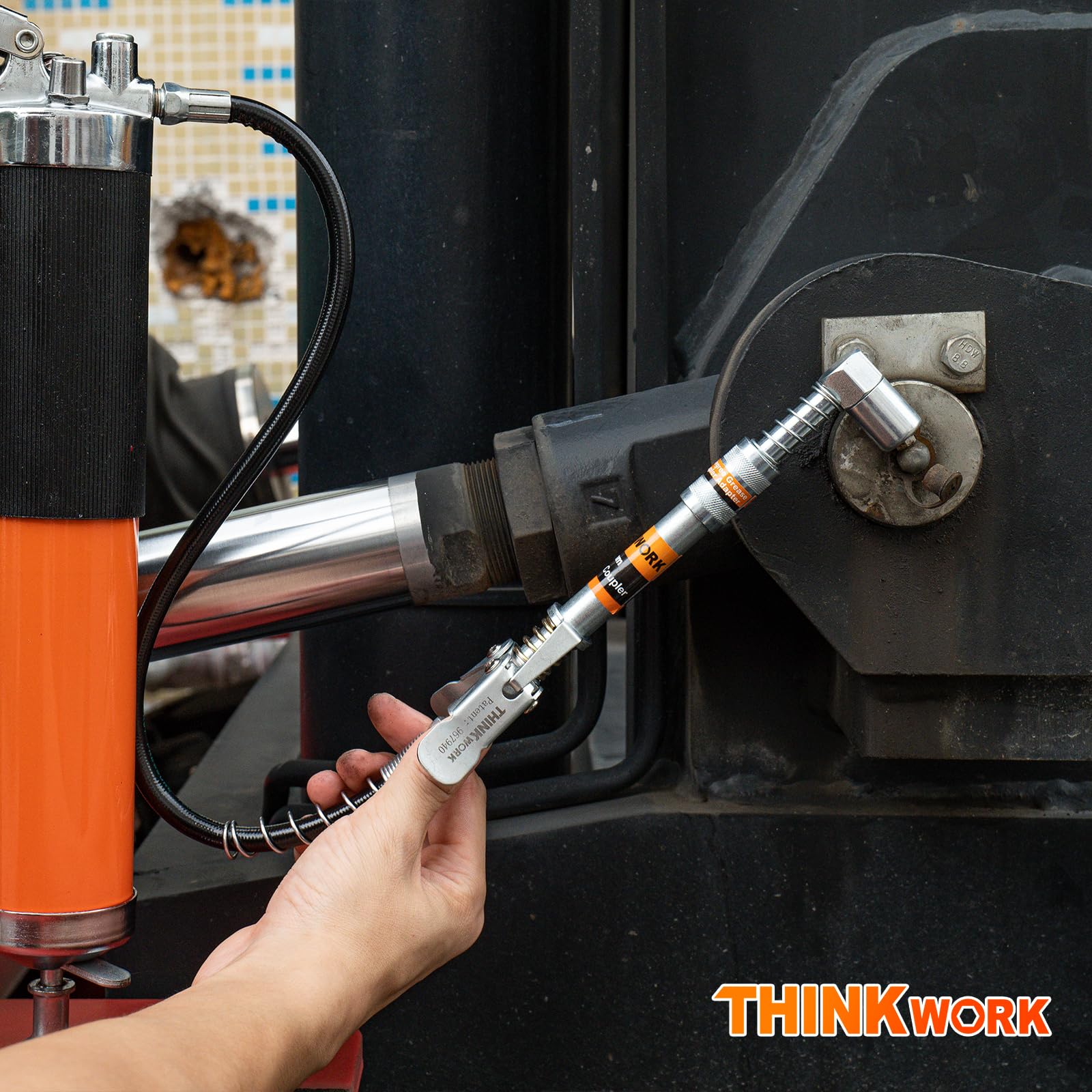 THINKWORK 90 degree adaptor enables access to hard to reach grease fittings
