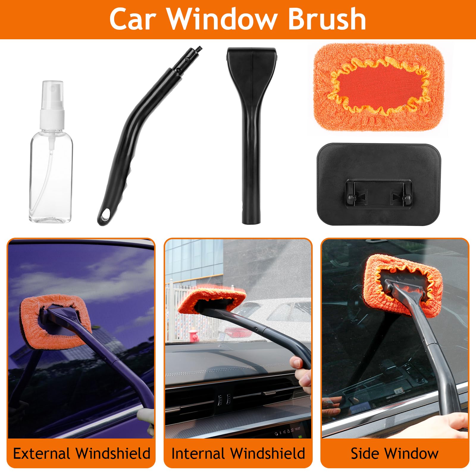 THINKWORK interior detail brush set on car surface for deep cleaning
