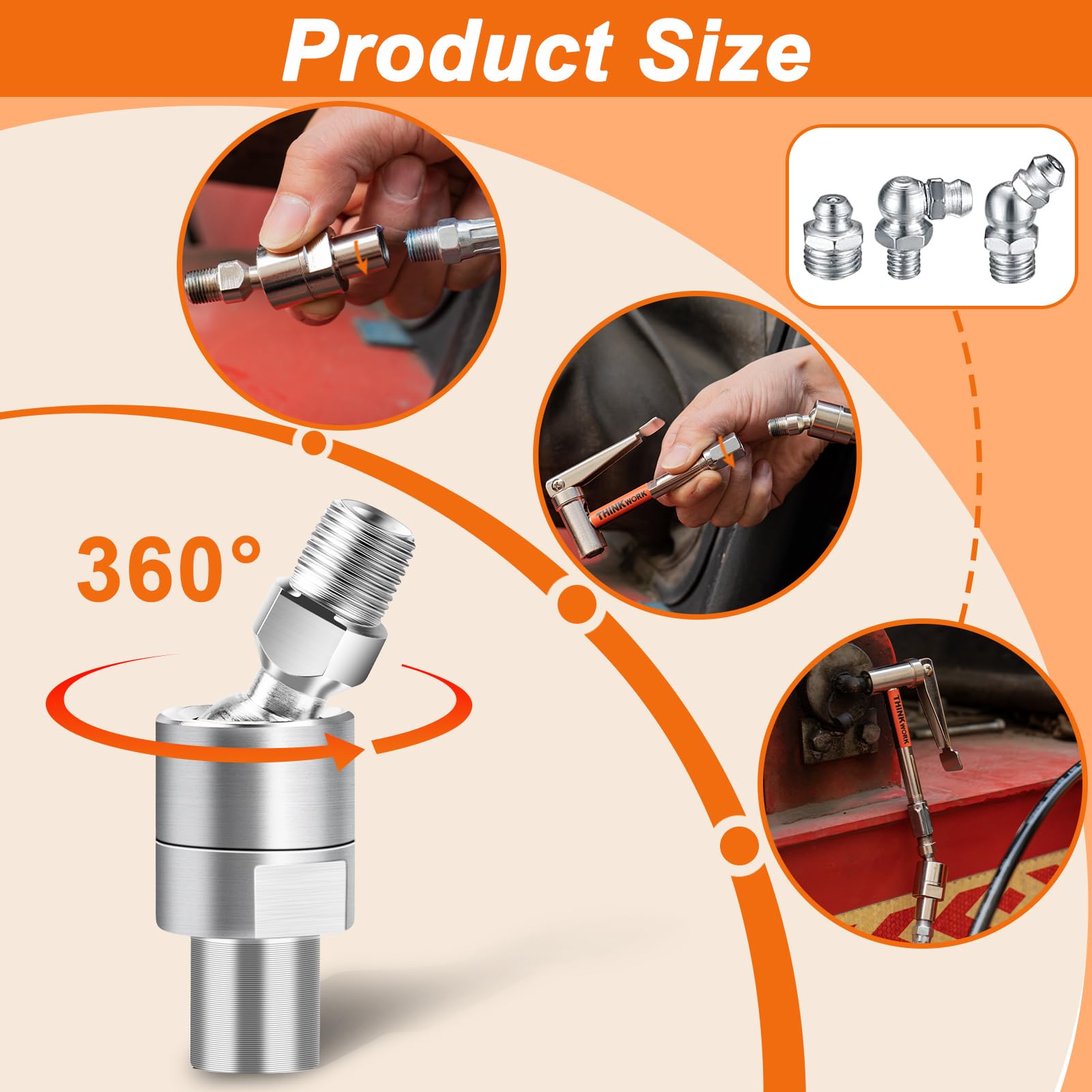 THINKWORK patented 4-jaw locking keeps the connection secure and leak-free.