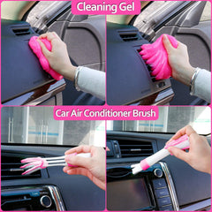 THINKWORK Pink car duster for dust-free interiors and vents