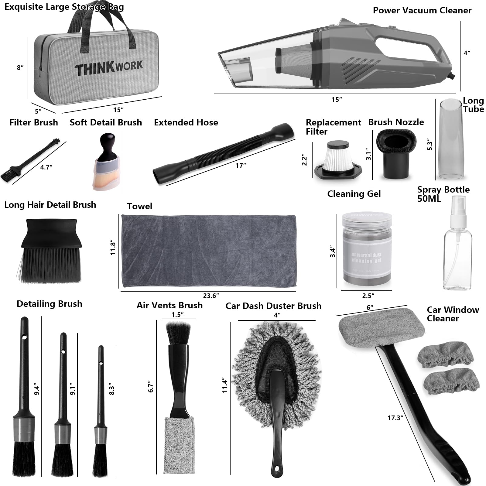 THINKWORK storage bag keeps all car cleaning tools organized on the go