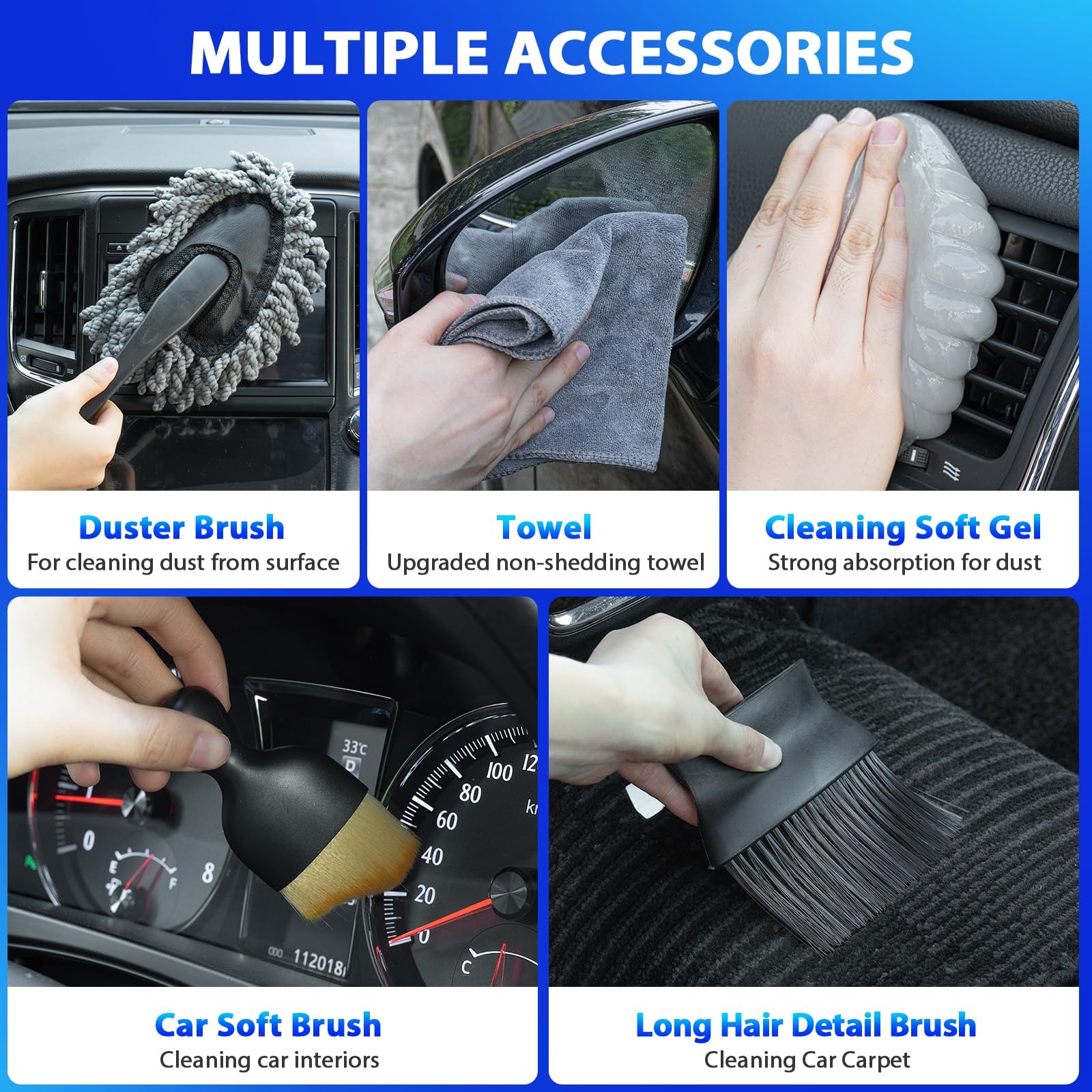 THINKWORK windshield brush with two pads for hard-to-reach grime