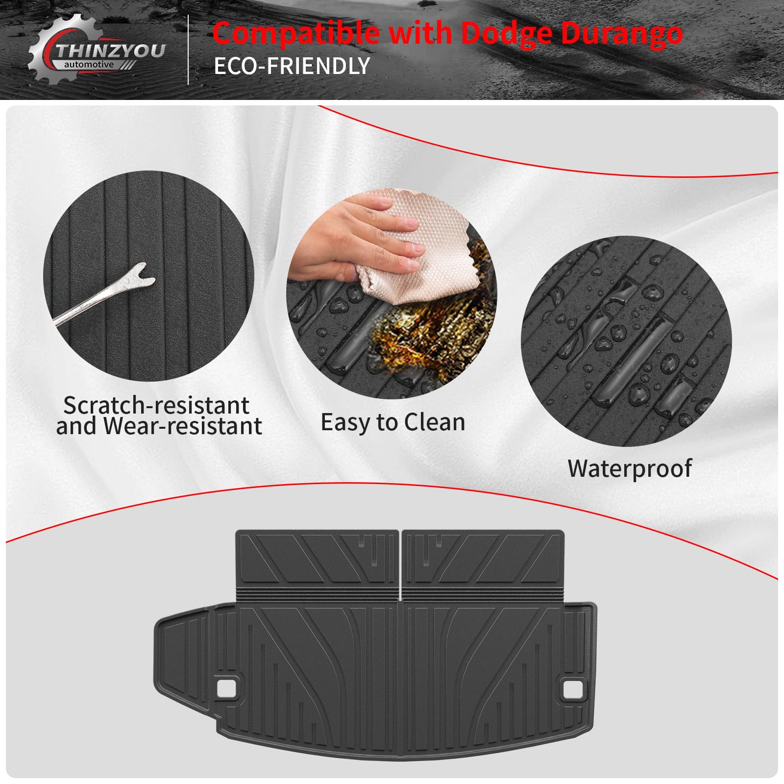 Thinzyou Durango mats are quick-drying and easy to clean after spills