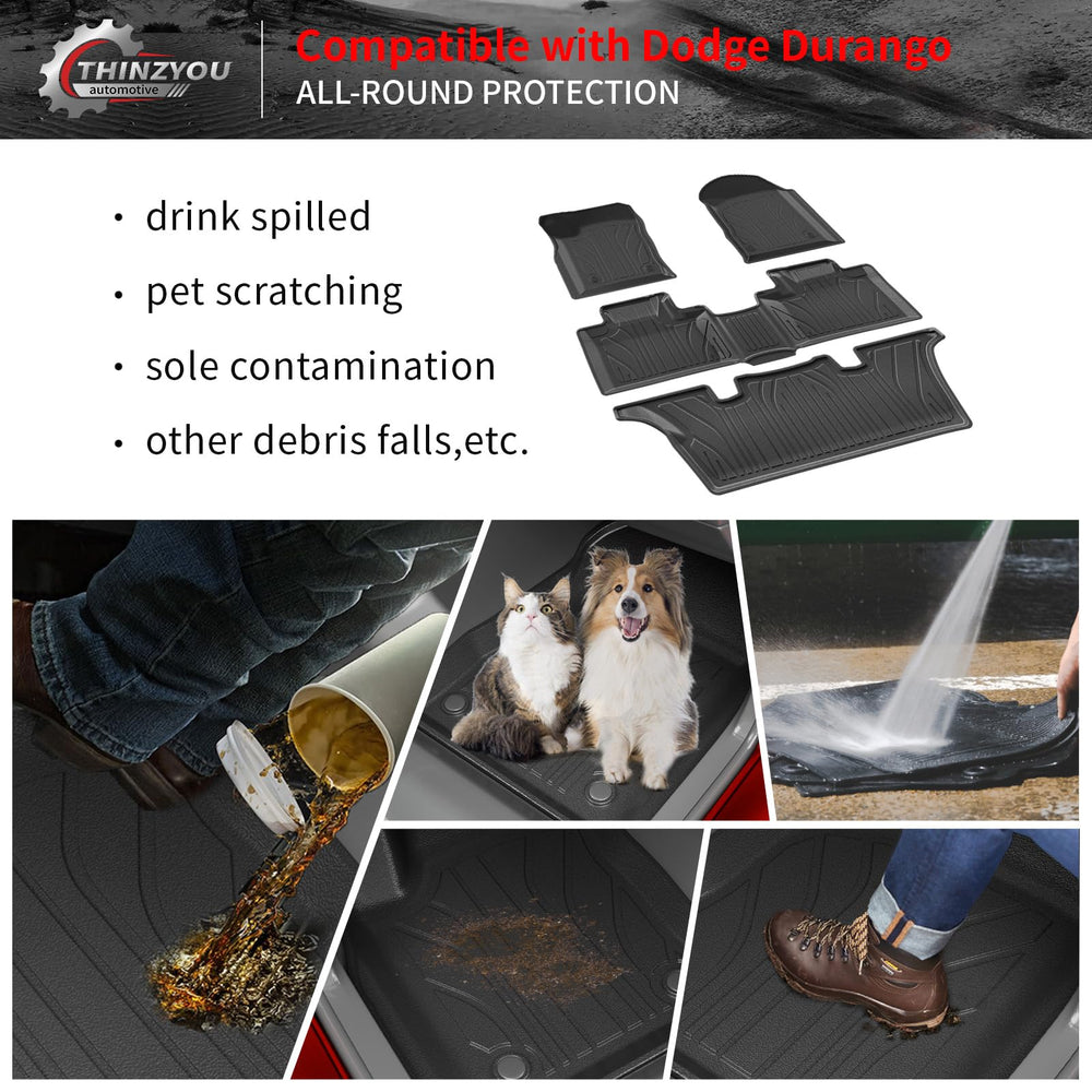 Thinzyou Durango trunk mat protector shielding cargo area from spills