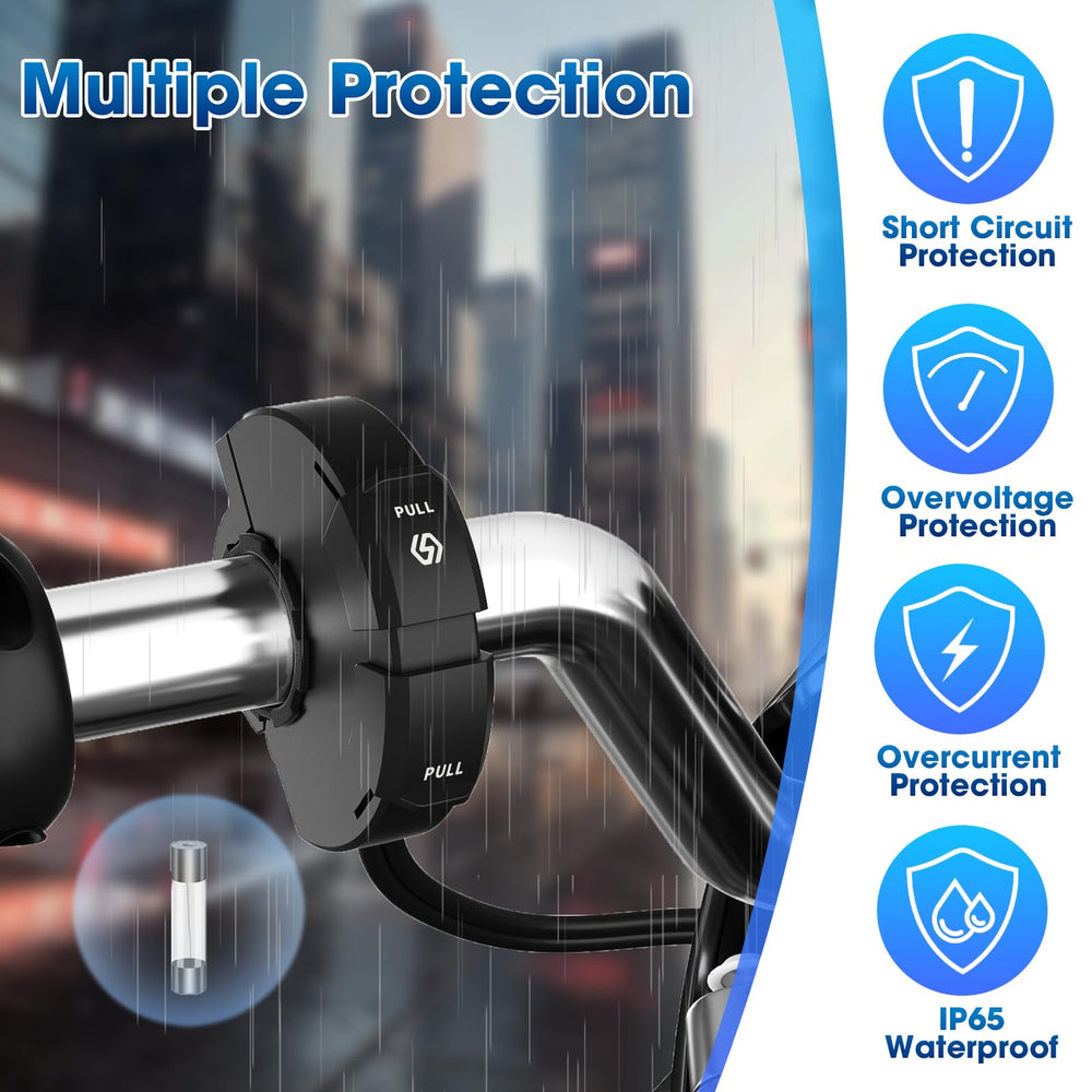 Thlevel ultra-narrow 0.5 inch design minimizes footprint on handlebars