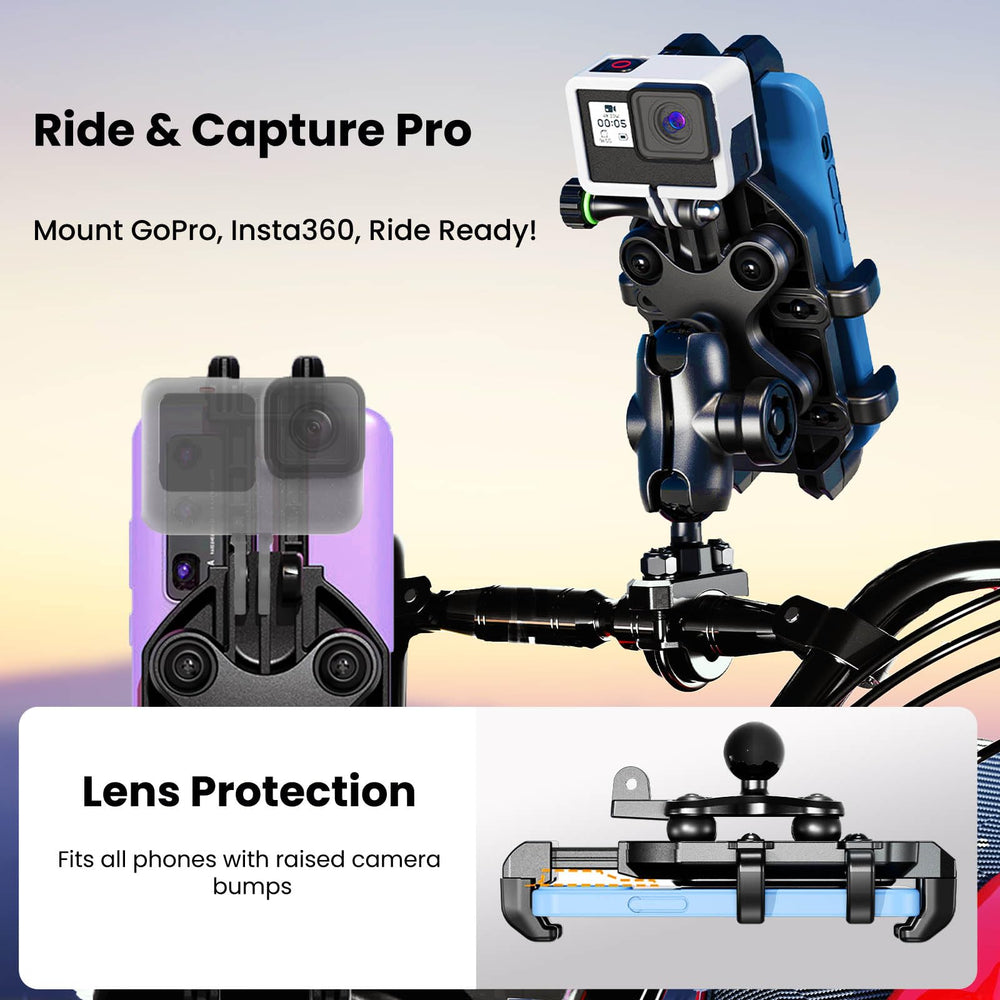Thlevel dirt-bike ready mount designed for off-road photography and navigation.
