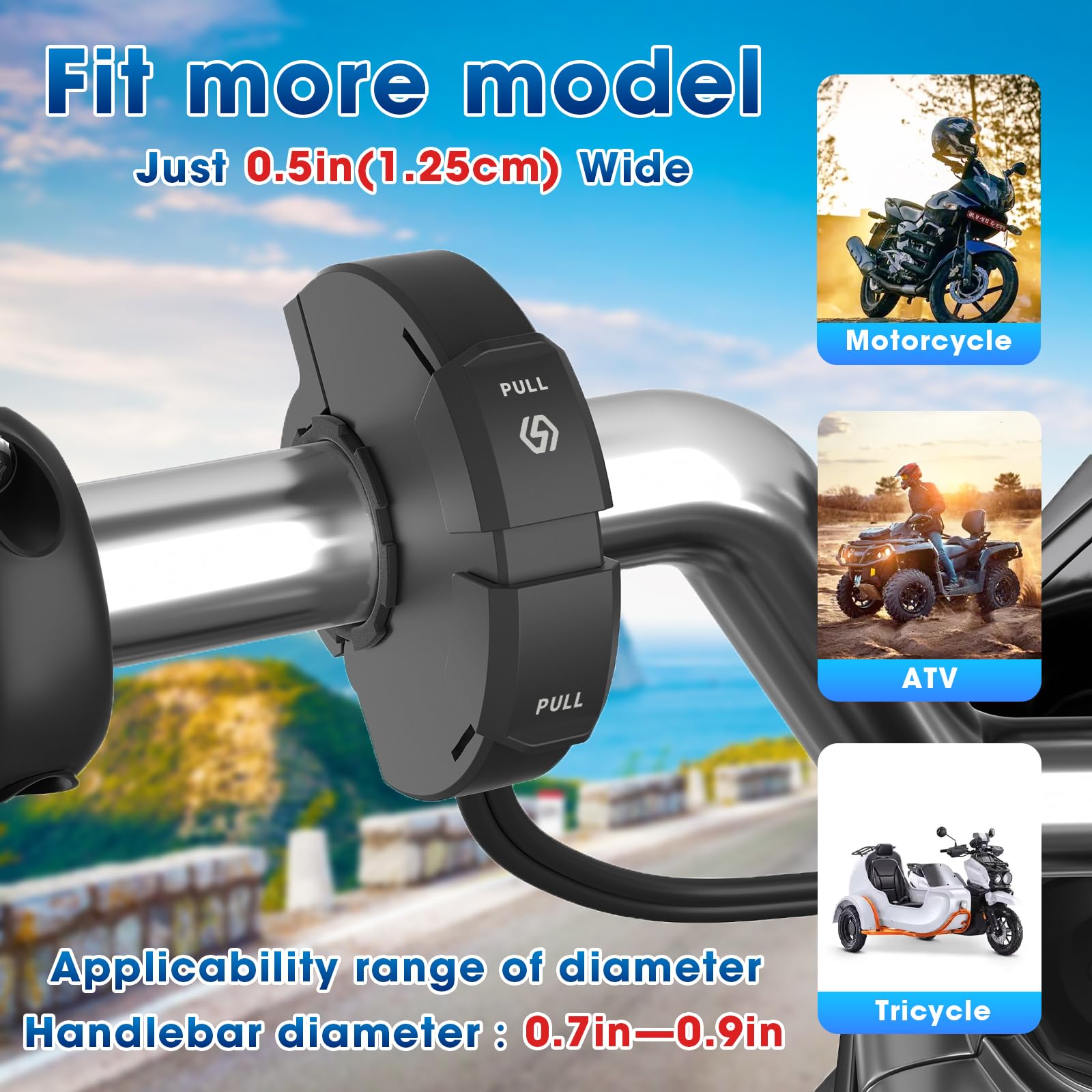 Thlevel dual-port charger powers two devices simultaneously during rides