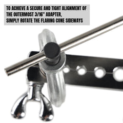 Thorstone five-size adapters for brake line and HVAC tubing