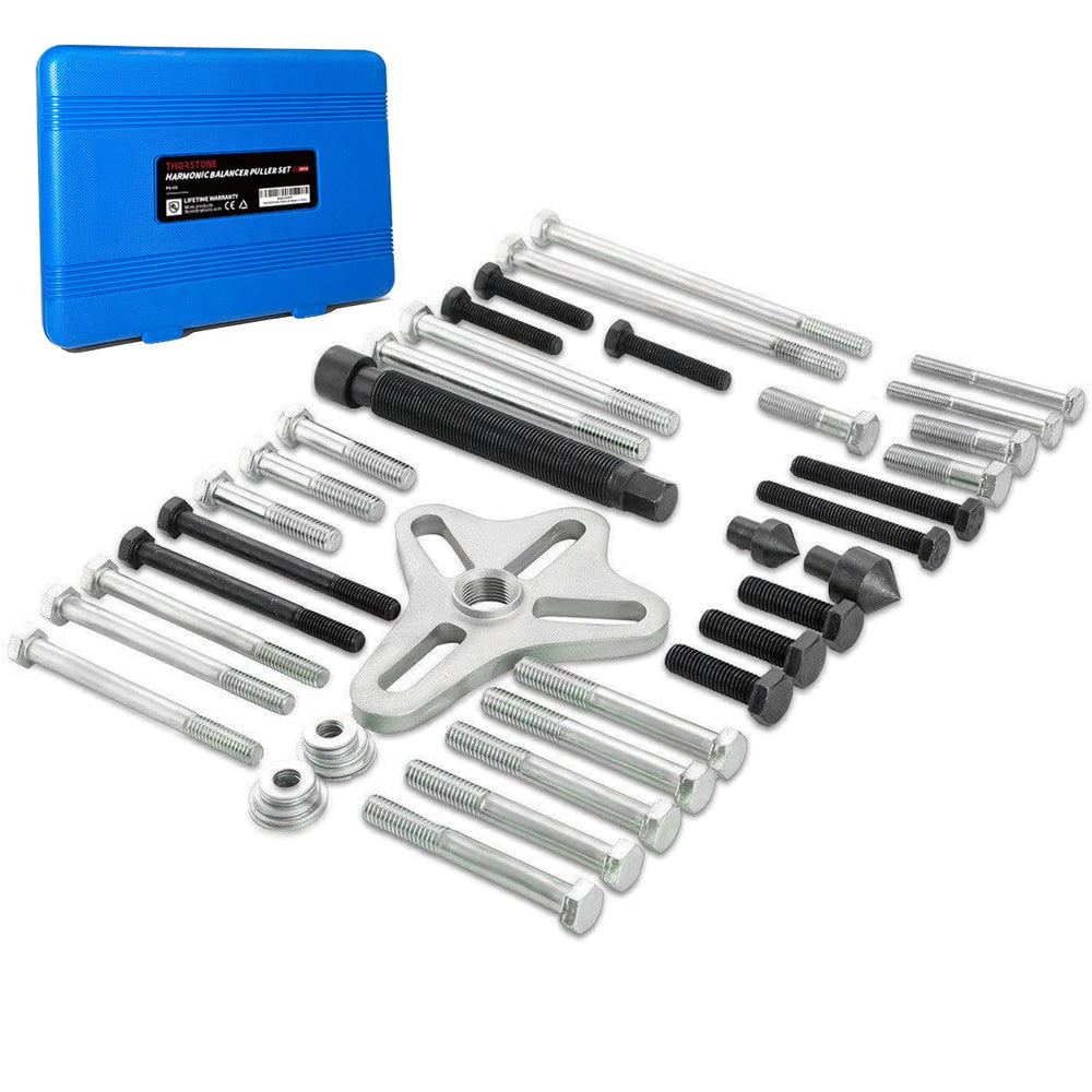 Thorstone heavy-duty blow molded carrying case keeps tools organized.