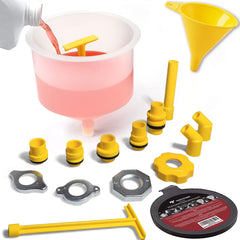 Thorstone No-Spill coolant funnel kit funnel for easy fluid level checks during refills.
