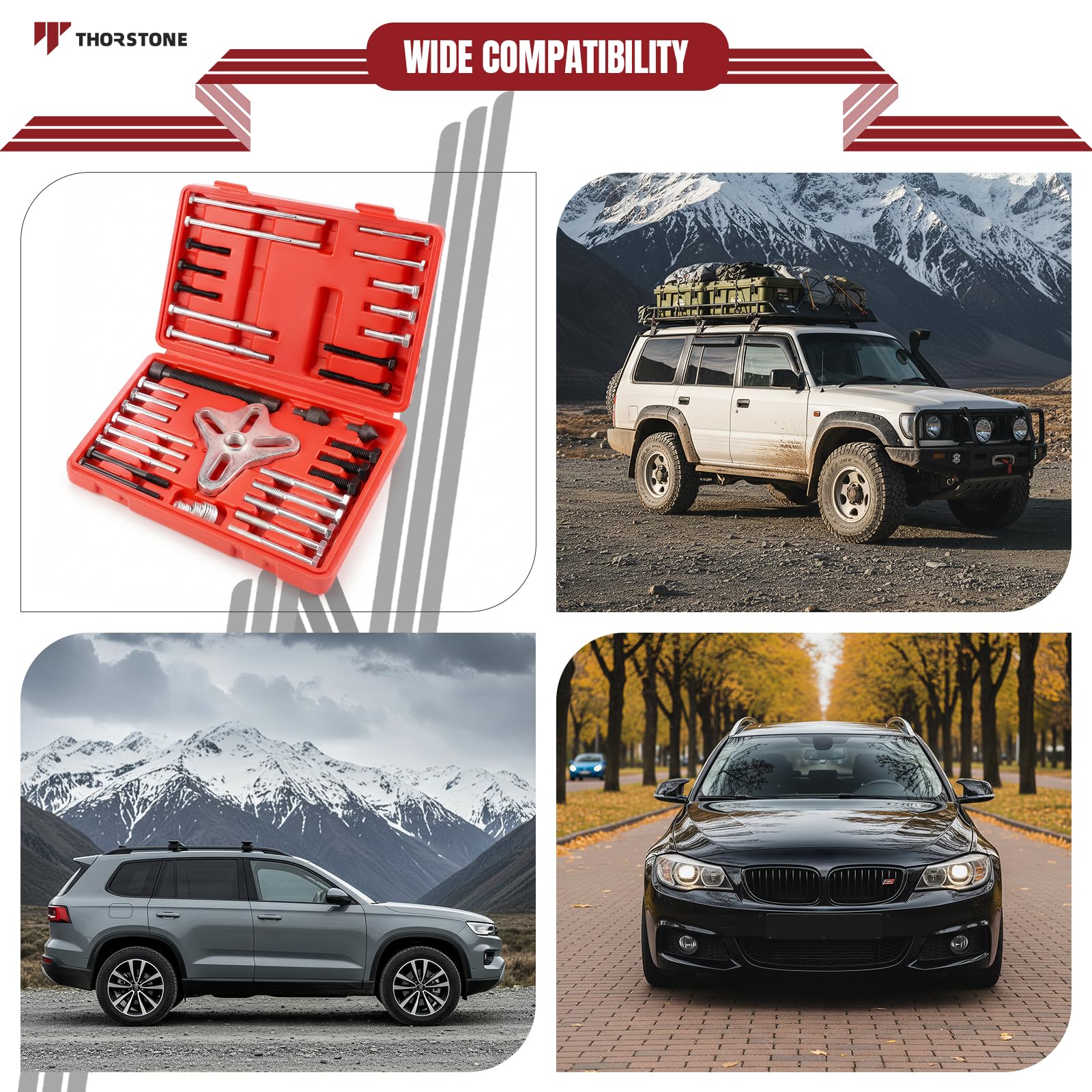 Thorstone tool kit in case ready for automotive repair tasks