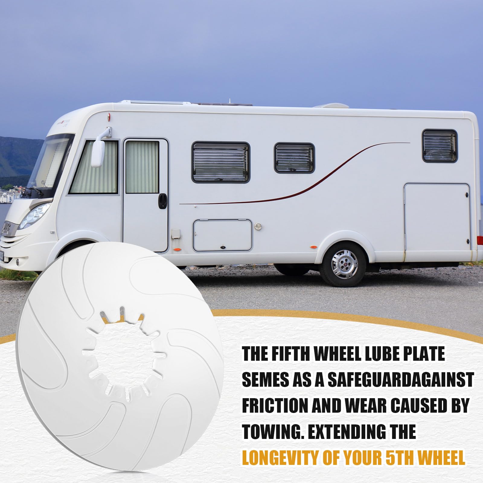 Threlaco durable polyethylene plate improves longevity of fifth wheel