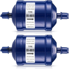 Threlaco EK-083S flow drier packaging with two filters ready for installation.