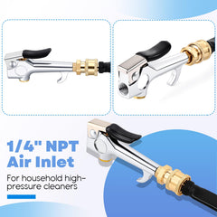 Threlaco 1/4in NPT inlet with detachable interface for versatile washer connections.