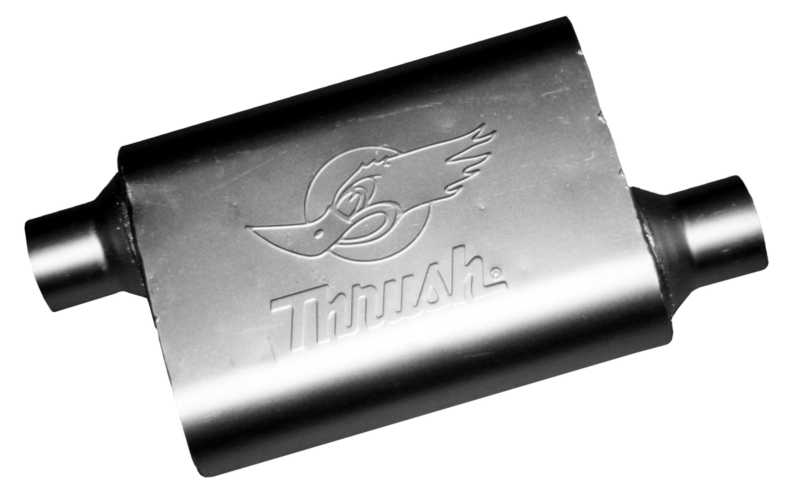 Thrush muffler with deep-tone profile for an aggressive exhaust presence.