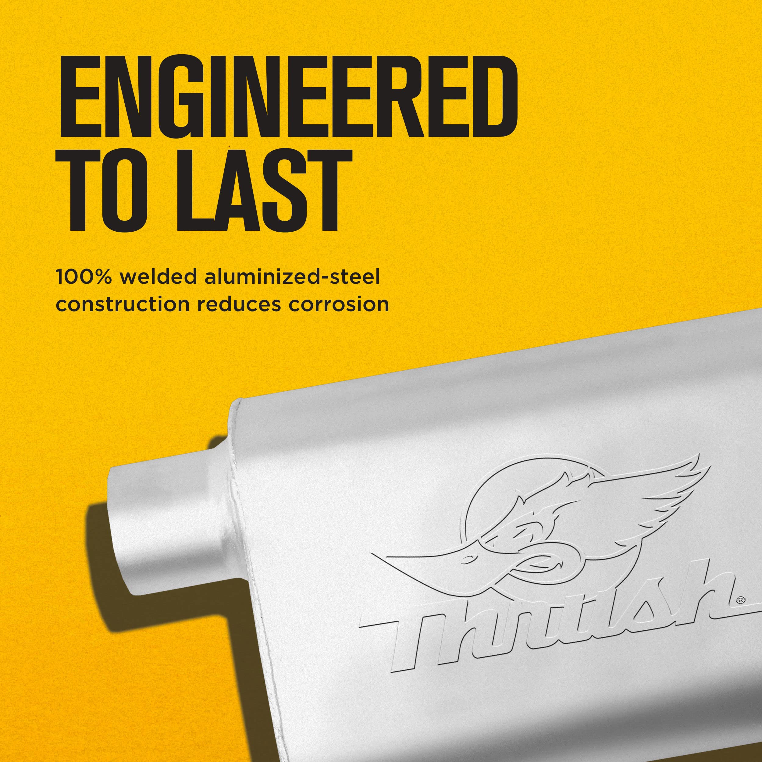 Thrush silver finish with embossed logo boosts appearance.