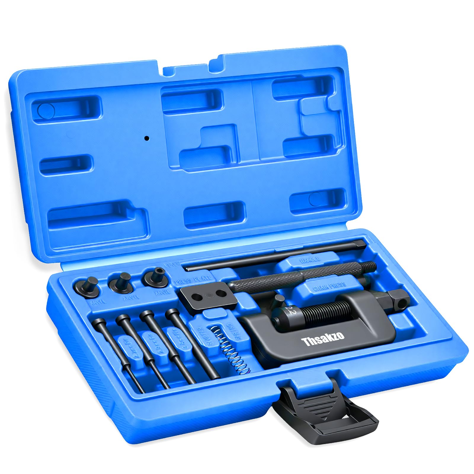 Thsakzo 15Pcs chain breaker kit with blue case for easy bike repairs