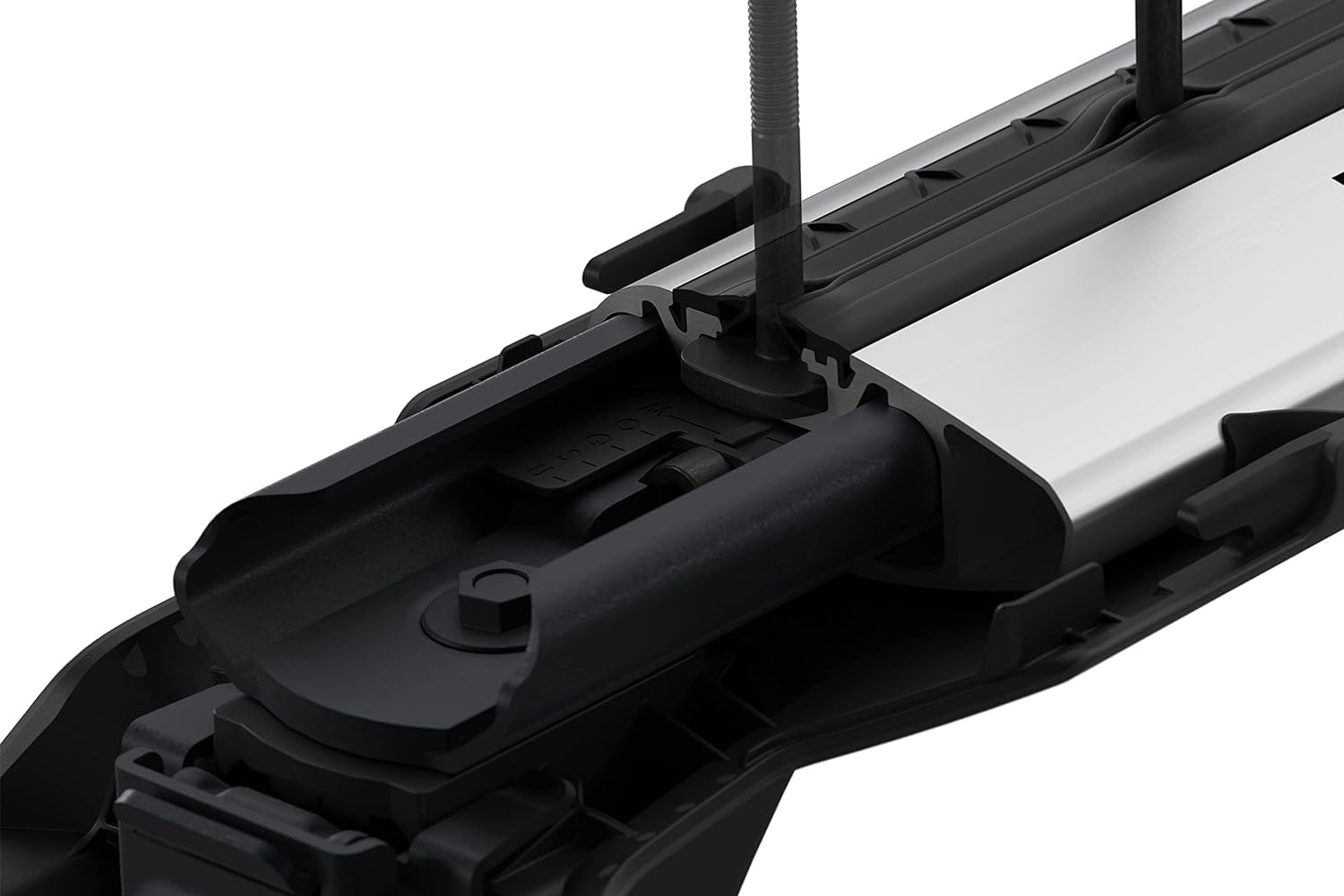 Thule Edge roof bar with feet installed on vehicle showing integrated, low-profile look