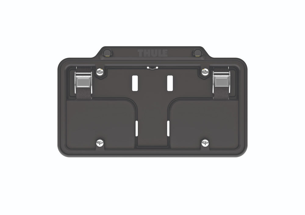 Thule license plate holder with integrated light and FMVSS108 compliance