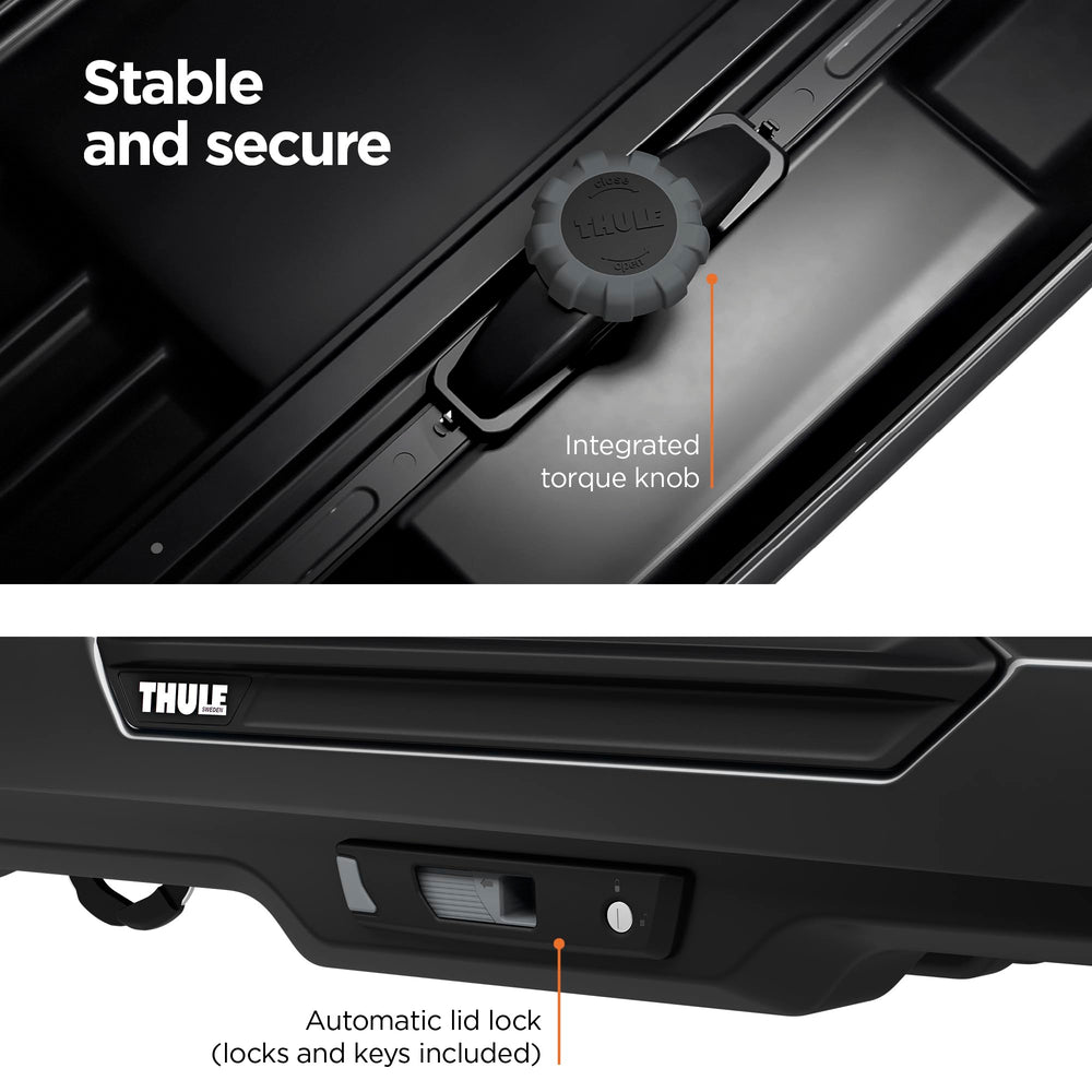 Thule Motion 3 XXL PowerClick mounting system with torque indicator.