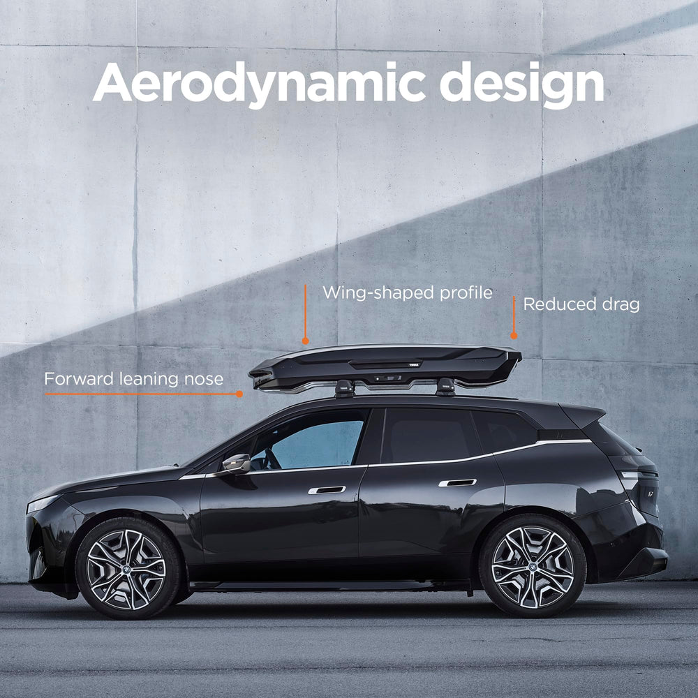 Thule Motion 3 XXL wing-shaped profile highlighting aerodynamic efficiency.