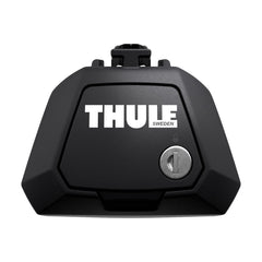 Thule Raised Rail Evo foot installed on a vehicle for a stable roof rack setup