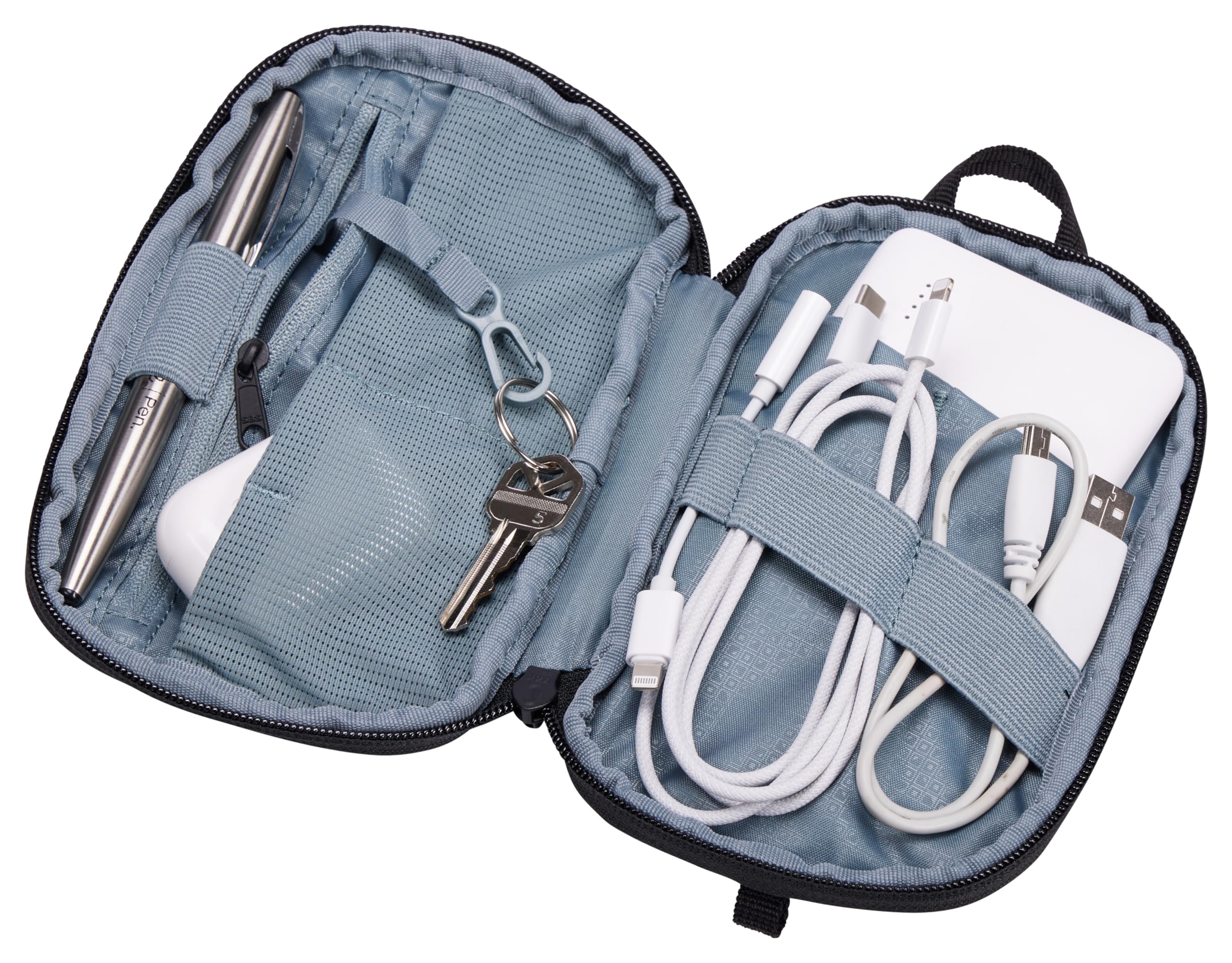 Thule Subterra PowerShuttle small black interior with dedicated pockets for accessories