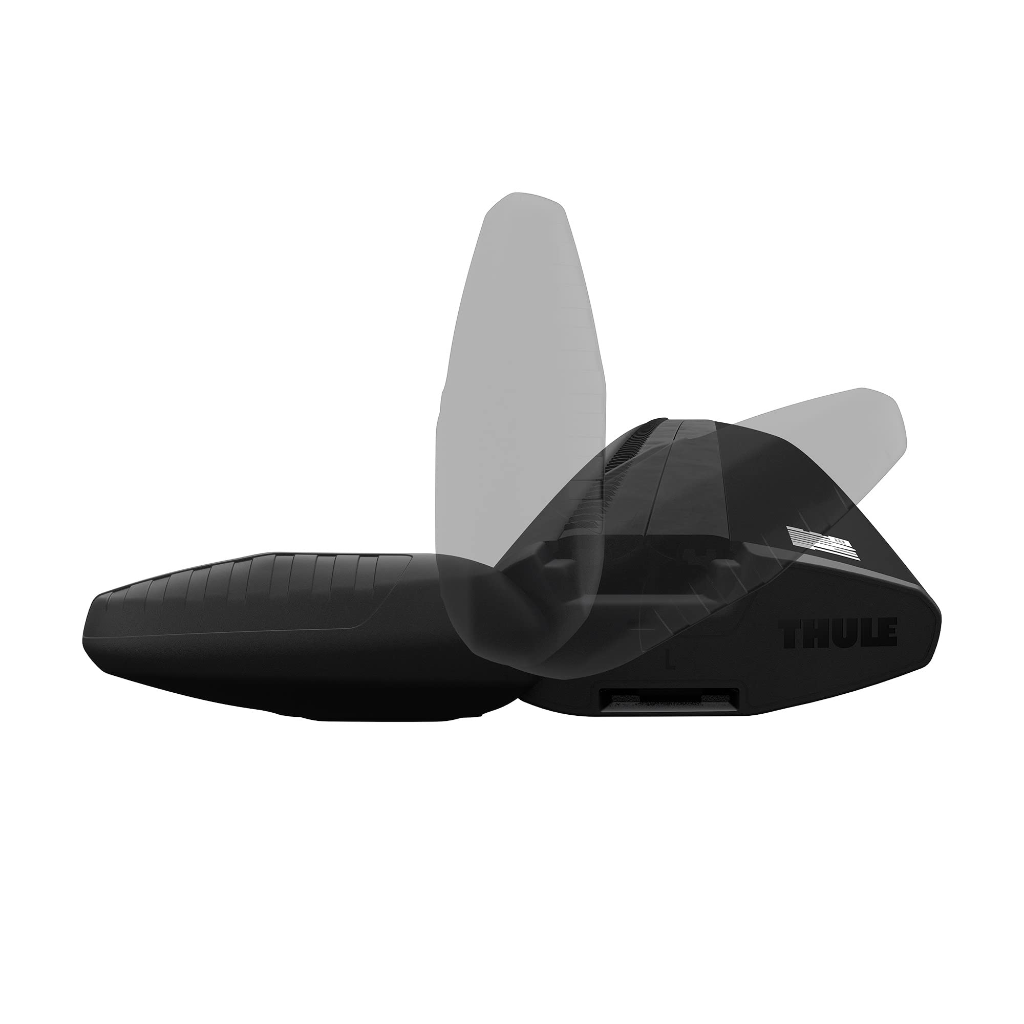 Thule Wingbar Evo 135 Swing Blade end cap pivots for quick T-track access