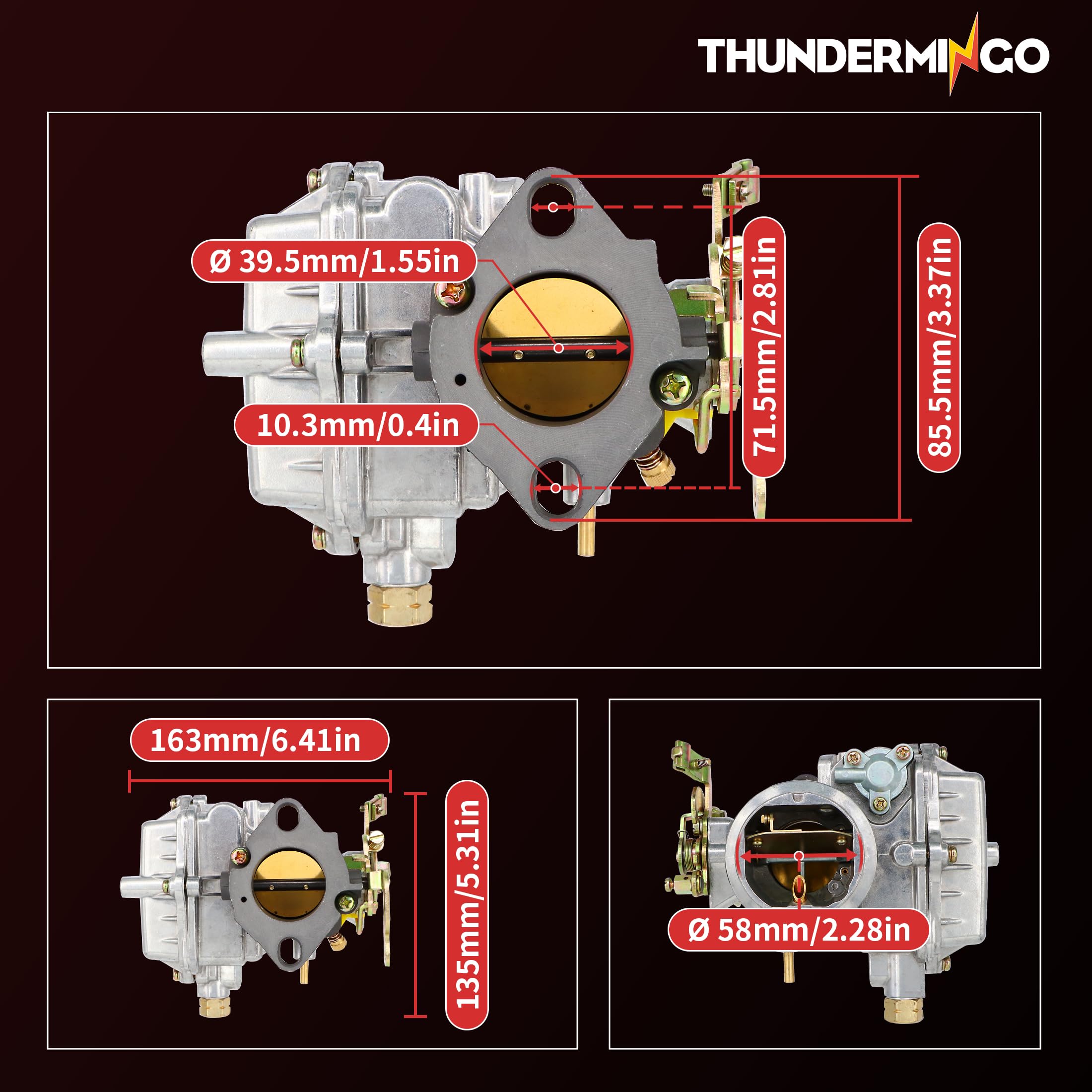 THUNDERMINGO fitment chart illustration helps quick Ford model checks.
