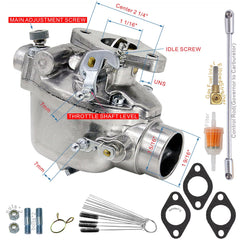 THUNDERMINGO carburetor for Ford 8N side view, delivers smooth throttle response.