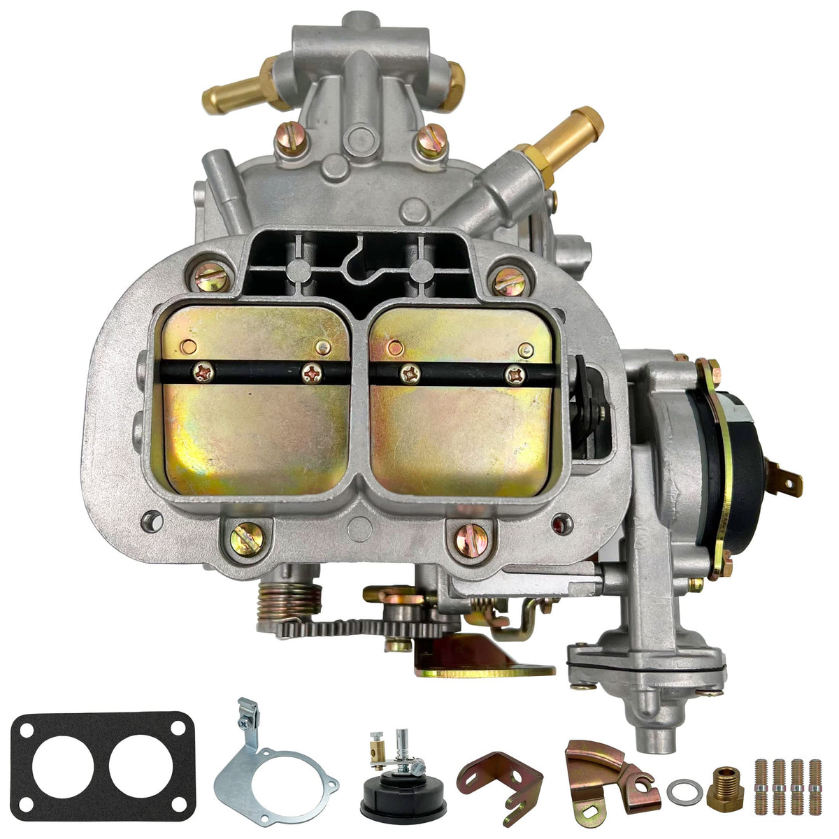 THUNDERMINGO carburetor front view showing Weber 38/38 fit for better compatibility