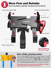 Tiakia bike phone mount silicone pads protect the screen from scratches during rides.