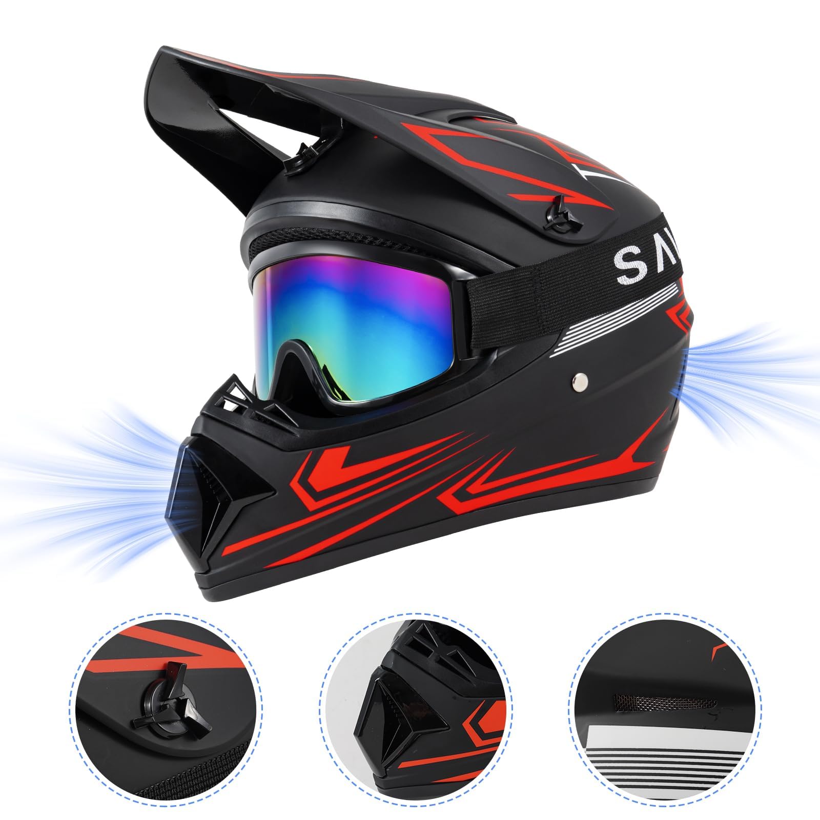 TIANDU youth helmet showing ventilation system for airy comfort.