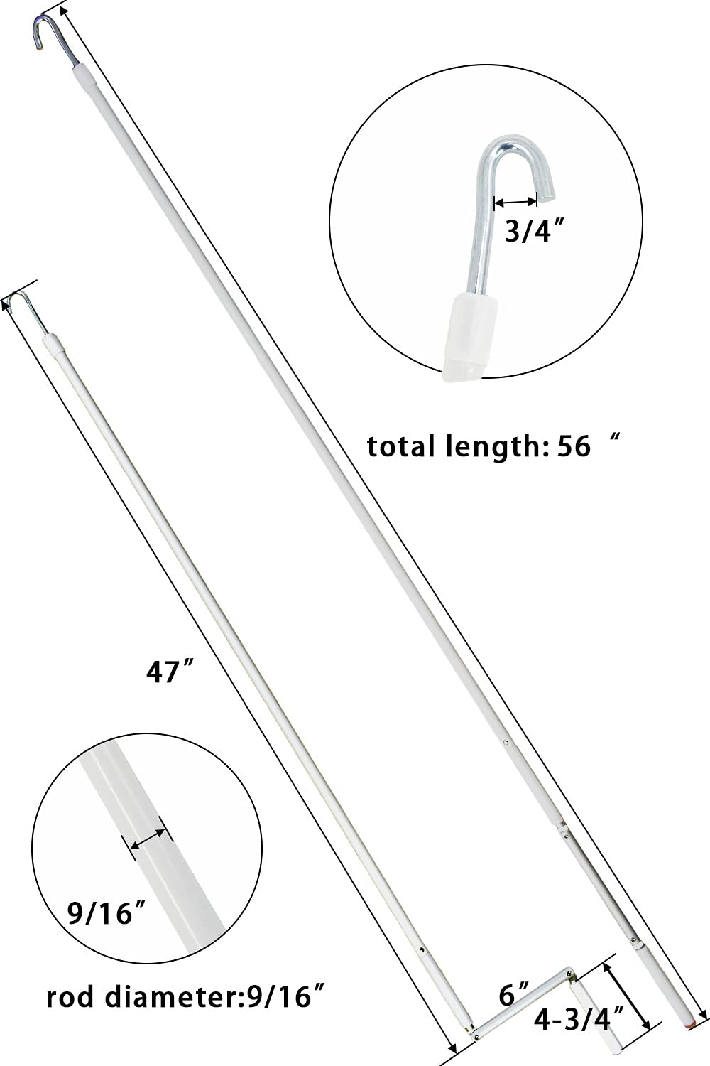 TIANMEIYI rv awning crank handle with foldable design for compact storage