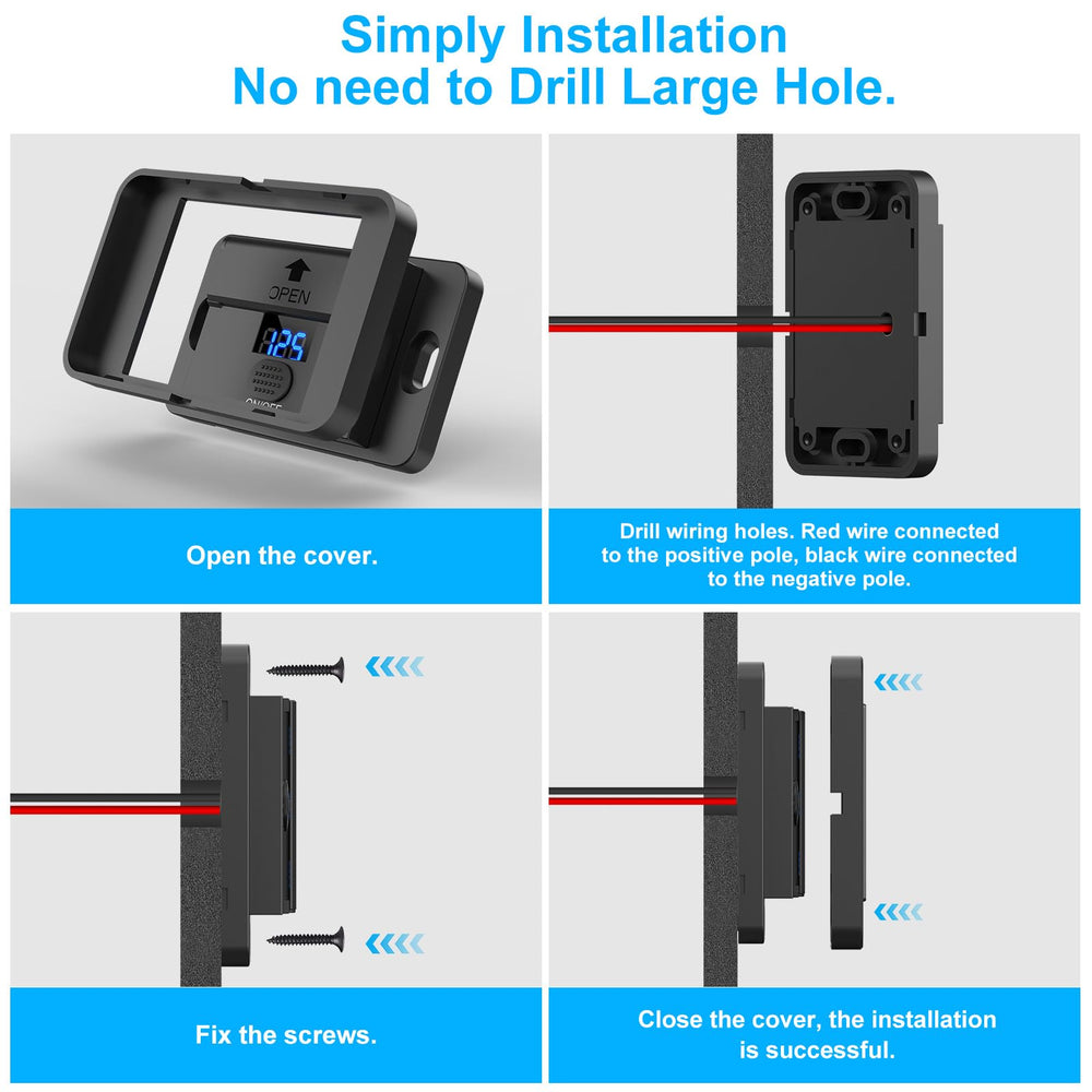 TIANWIDJEW anti-slip switch helps prevent battery drain when needed.
