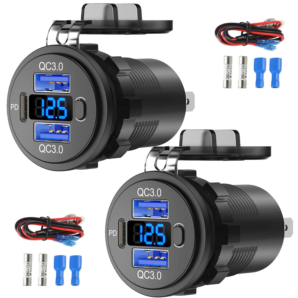 TIANWIDJEW dual USB ports with 66W output for three devices simultaneously