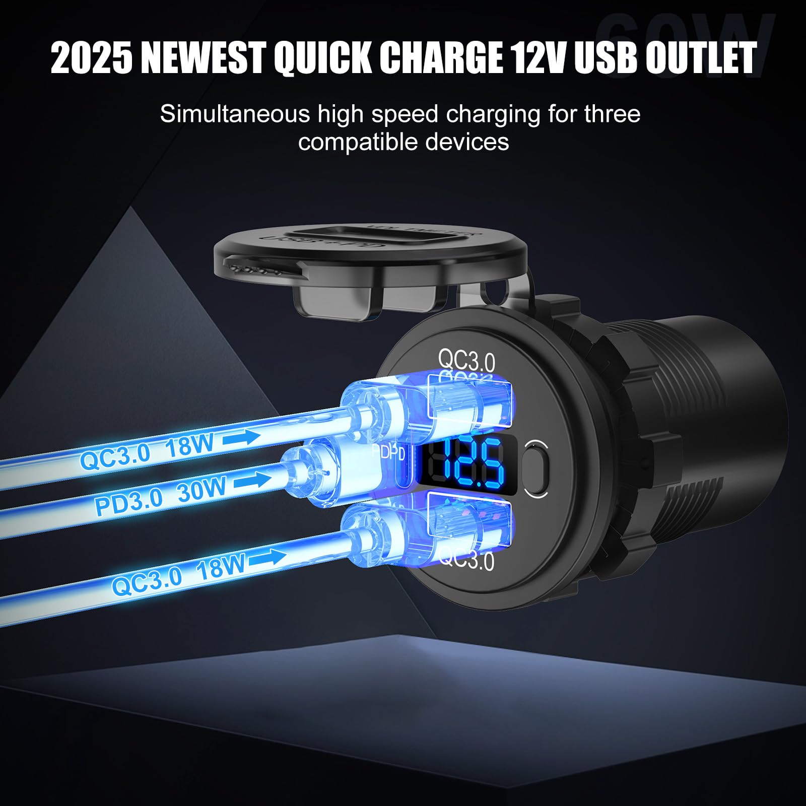 TIANWIDJEW voltmeter display lets you check vehicle voltage at a glance