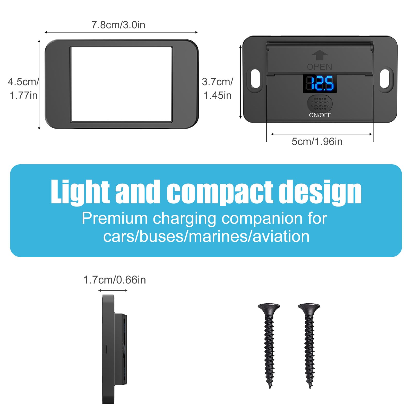 TIANWIDJEW waterproof flip cover protects ports from splashes and dust.
