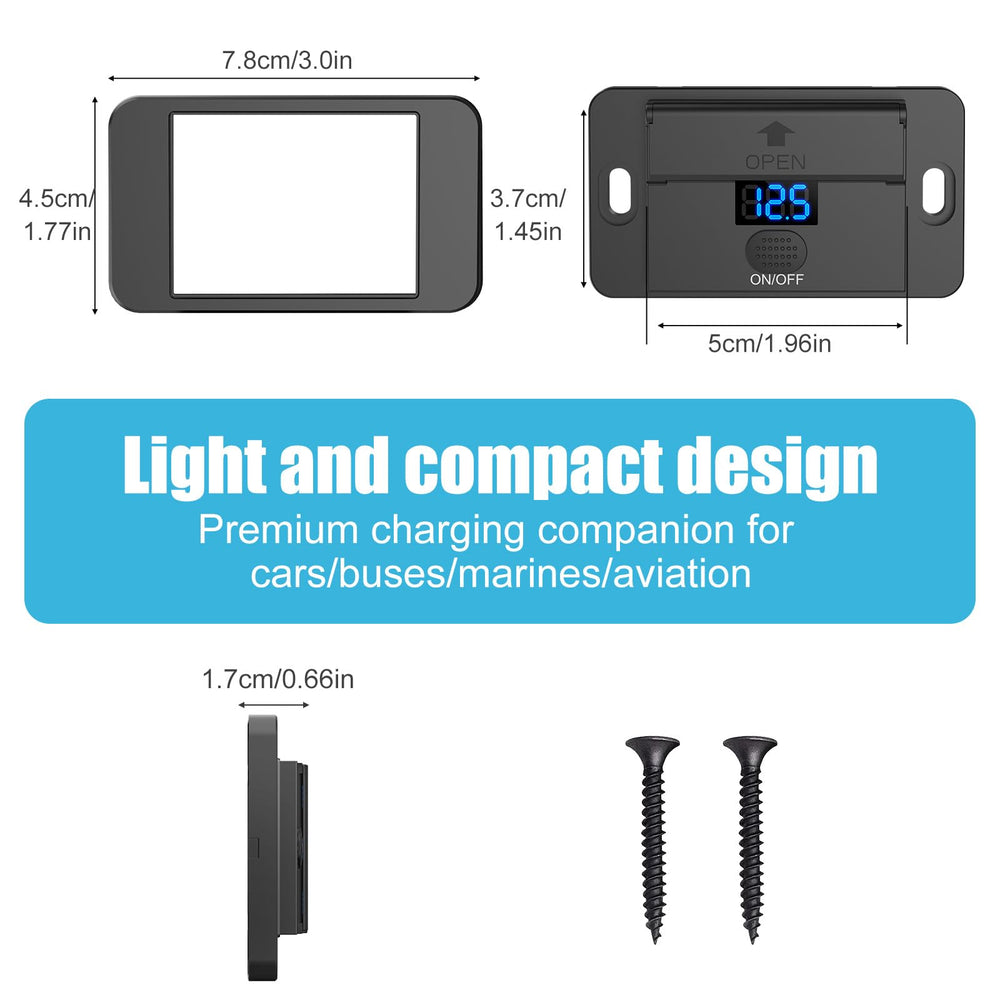 TIANWIDJEW waterproof flip cover protects ports from splashes and dust.