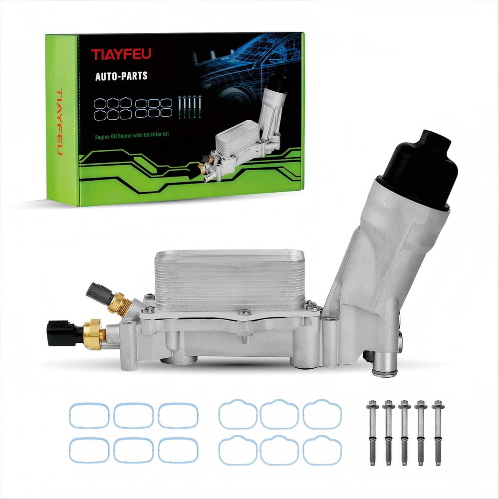 TIAYFEU upgraded aluminum oil filter housing improves durability and leak resistance.