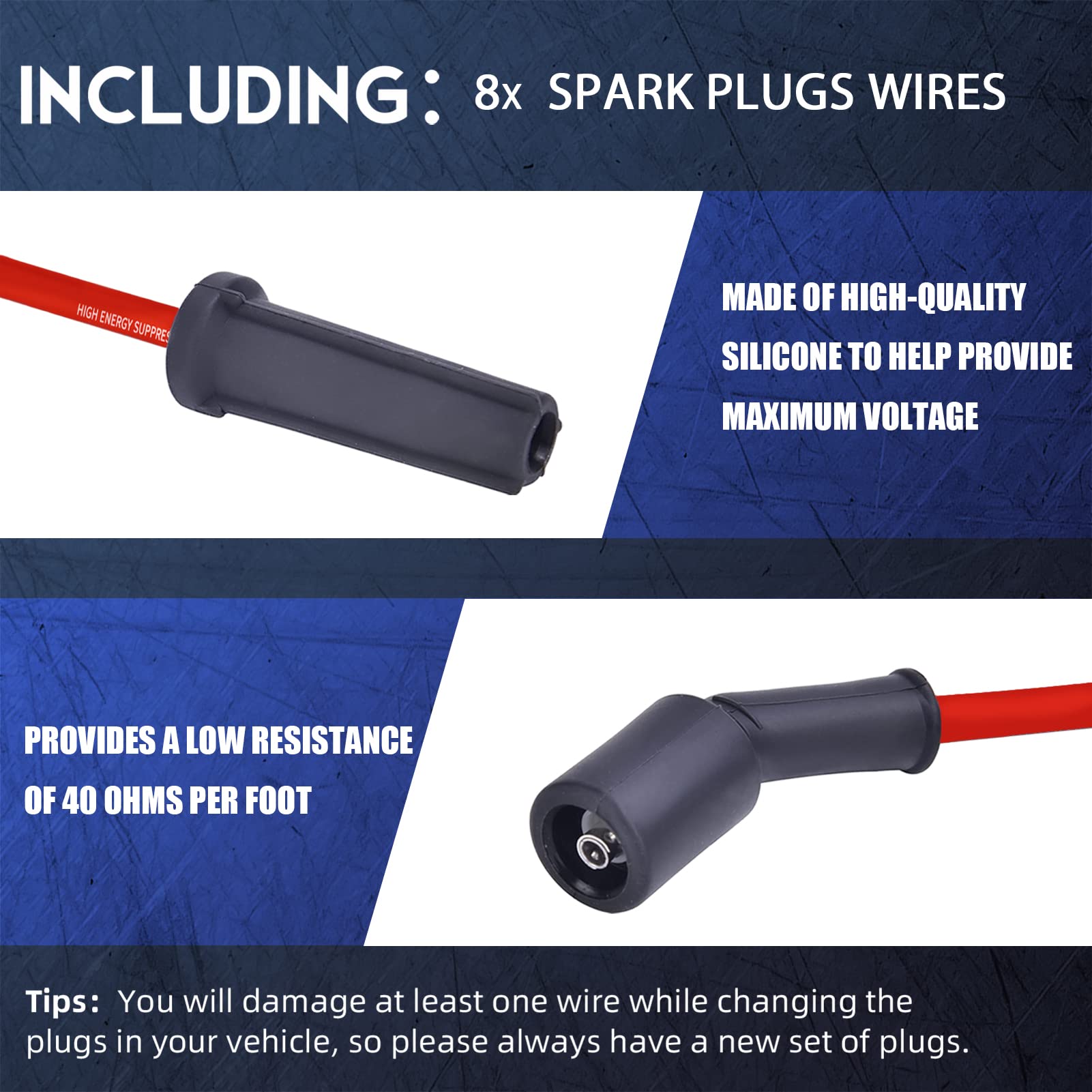 TICANEE iridium spark plugs offer up to 100,000 miles of durable performance